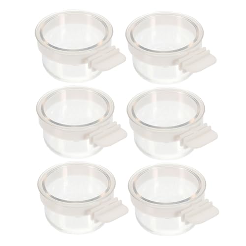 SUPVOX 6 Stück Futterbox Für Papageien Vogelfutterbecher Futter Für Vogelkäfige Frettchenzubehör Kistenwasserschüssel, Kein Verschütten Vogel Wasserbrunnen Salatbehälter Acryl Transparent SUPVOX 6 Stück Futterbox Für Papageien Vogelfutterbecher Futter Für Vogelkäfige Frettchenzubehör Kistenwasserschüssel, Kein Verschütten Vogel Wasserbrunnen Salatbehälter Acryl Transparent von Supvox