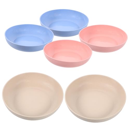 SUPVOX 6 Stück Teiliges Katzenfutternäpfe Flache Futter und Wasserschalen für Kätzchen und Kurzbeinige Katzen rutschfeste Futternäpfe Spülmaschinenfest Beige Rosa Blau von Supvox