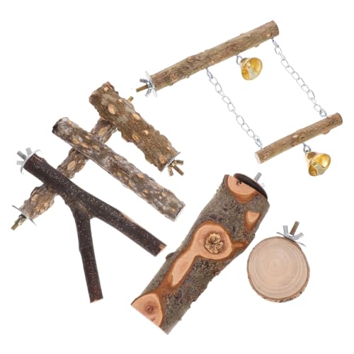 SUPVOX 6 Stück Teiliges Naturholz Papageien Sitzstangen Vogel Käfig Kauspielzeug Balancetrainer für Wellensittiche und Papageien Käfig Dekoration SUPVOX 6 Stück Teiliges Naturholz Papageien Sitzstangen Vogel Käfig Kauspielzeug Balancetrainer für Wellensittiche und Papageien Käfig Dekoration von Supvox