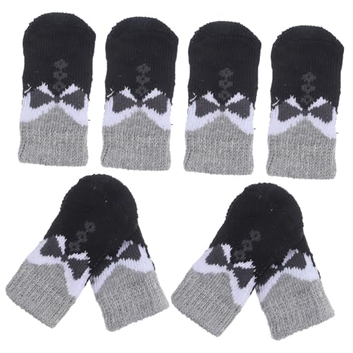 SUPVOX 8 Stück Teiliges rutschfeste Warme Hundesocken mit Elastischem Material Pfotenfreundlich und Schützend für Kleine bis Große Hunde für Indoor nutzung und Fußbodenschutz von Supvox
