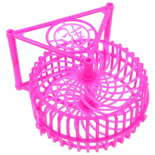 SUPVOX Antiklemm Silent Hamsterrad mit Ständer Ruhiges Laufrad für Kleintiere Wie Hamster Rennmäuse Igel Ratten Geräuscharmes Kunststoff laufrad in Rosa Sicherer Fußschutz Langlebiges von Supvox