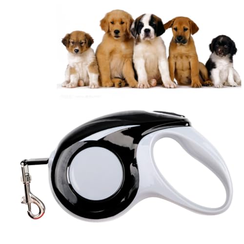 SUPVOX Automatische Ausziehbare Hundeleine mit Ergonomischem Griff Langlebige Zugleine für Haustiertraining Komfortable Einhandbedienung Geeignet für Hunde und Welpen Schwarz von Supvox