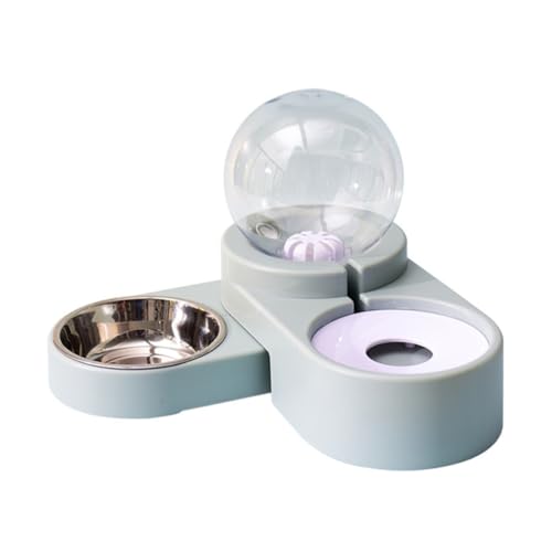SUPVOX Automatischer Doppelnapf Wasserspender für Hunde und Katzen Rutschfestes Sicheres Design Glatte Oberfläche Geeignet für Zuhause und Tiergeschäft Blauer Trinknapf ohne von Supvox