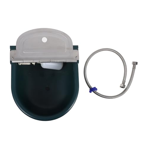 SUPVOX Automatischer Viehtränke Kunststoff mit Schwimmerventil Edelstahl Schlauch Wasserspender für Pferde Ziegen Schafe Stall Weide Effizient Wassersparend Langlebig von Supvox