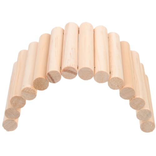 SUPVOX Bissfeste Holz kletterleiter für Hamster und Kleintiere Langlebiges DIY Dekorative Natürliche Holzleiter für Hamsterkäfig Komfortable Übung und Spielplatz von Supvox