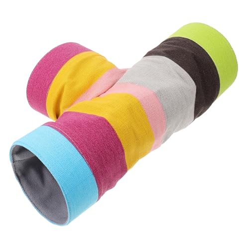 SUPVOX Bunter Hamstertunnel mit DREI Eingängen Multifunktionales Kleintierversteck und Spielhöhle Bequemes Nagerversteck für Hamster Kaninchen Katzen und Kleine Haustiere SUPVOX Bunter Hamstertunnel mit DREI Eingängen Multifunktionales Kleintierversteck und Spielhöhle Bequemes Nagerversteck für Hamster Kaninchen Katzen und Kleine Haustiere von Supvox