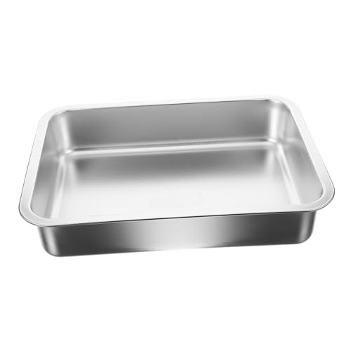 SUPVOX Edelstahl Katzenklo Stabile Offene Katzentoilette ohne Perforation rutschfest für Kleine Katzen und Kleintiere Hygienisch Pflegeleicht Rostfrei Vielseitig Einsetzbar SUPVOX Edelstahl Katzenklo Stabile Offene Katzentoilette ohne Perforation rutschfest für Kleine Katzen und Kleintiere Hygienisch Pflegeleicht Rostfrei Vielseitig Einsetzbar von Supvox