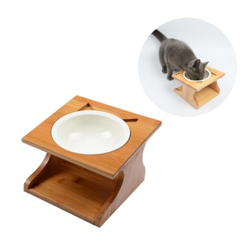 SUPVOX Einzelner Holz Hundenapf aus Premium mit Rutschfester Basis Geruchsneutral Rostfrei für Trockenfutter Nassfutter und Wasser und Schmutzabweisend für Kleine und Große Hunde SUPVOX Einzelner Holz Hundenapf aus Premium mit Rutschfester Basis Geruchsneutral Rostfrei für Trockenfutter Nassfutter und Wasser und Schmutzabweisend für Kleine und Große Hunde von Supvox
