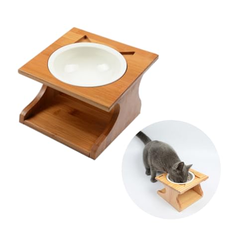 SUPVOX Einzelschüssel aus Hochwertigem Holz mit Rutschfester Bambusbasis Kratzfest und Geruchsneutral als und Wassernapf für Hunde und Katzen gegen Umkippen für Trocken und Nassfutter SUPVOX Einzelschüssel aus Hochwertigem Holz mit Rutschfester Bambusbasis Kratzfest und Geruchsneutral als und Wassernapf für Hunde und Katzen gegen Umkippen für Trocken und Nassfutter von Supvox