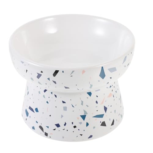 SUPVOX Erhöhter Keramik Katzennapf mit Nonslip Design rutschfeste Futterschüssel für Katzen und Kätzchen Glatte Oberfläche Leicht zu Reinigen Schützender Napf für Entspanntes Fressen und SUPVOX Erhöhter Keramik Katzennapf mit Nonslip Design rutschfeste Futterschüssel für Katzen und Kätzchen Glatte Oberfläche Leicht zu Reinigen Schützender Napf für Entspanntes Fressen und von Supvox