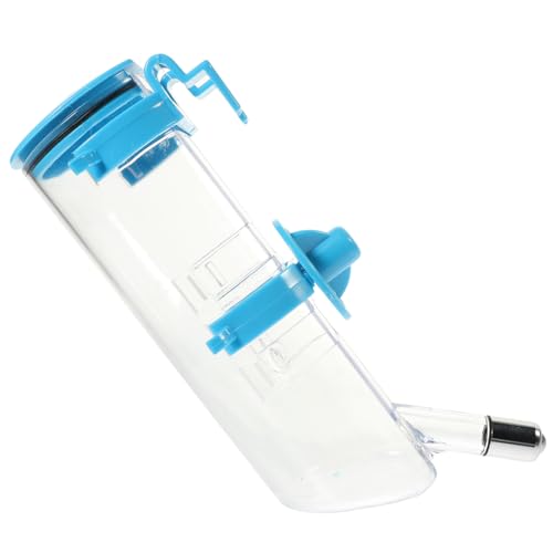 SUPVOX Hängender Haustier Wasserspender Blau Auslaufsicherer Trinkflasche für Katzen und Hamster Druckbeständig Hygienisch mit Stabilem Haken zur Befestigung Am Käfig für Reisen und von Supvox