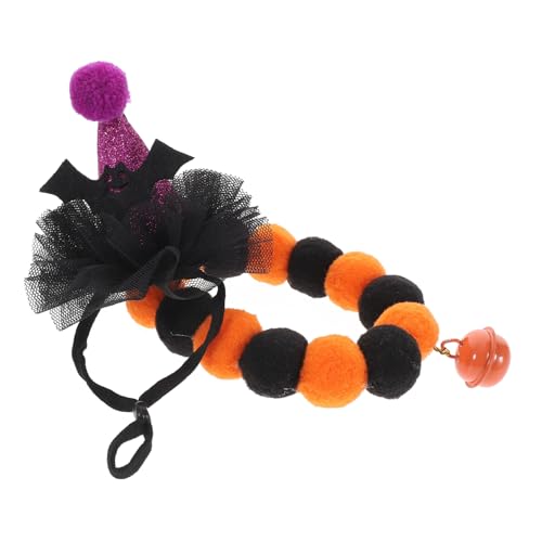 SUPVOX Halloween Katzenhalsband und Elastisches Katzenhut mit Glocke und Langlebig für Kleine Haustiere Festliches Katzenkostüm für Halloween Party und Fotosession von Supvox