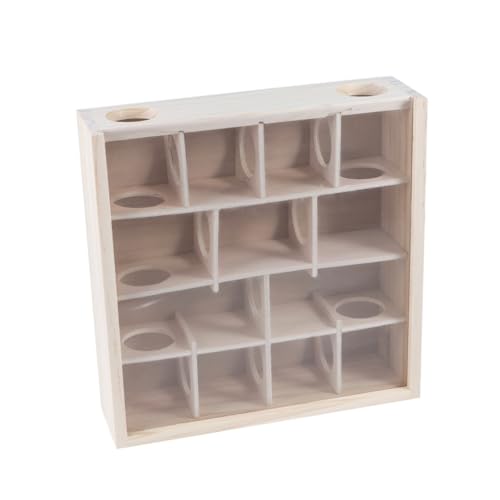 SUPVOX Hamster Holzlabyrinth Natürliches Holz Material Kleintier Tunnel für Kleine Hamster Käfig Zubehör Fördert Bewegung und von Supvox
