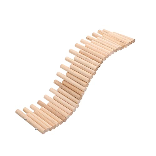 SUPVOX Hamster Holzleiter Kletterspielzeug für Kleintierkäfig Hoher Zaun Natürlicher Kauspielzeug für Hamster Zwerghamster Meerschweinchen und Igel Fördert Bewegung und Stressabbau von Supvox