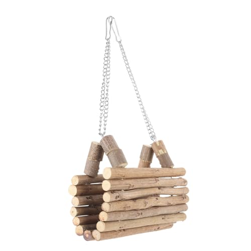 SUPVOX Hamster Kauspielzeug aus Stabilem Holz Multifunktionale Hängematte und Kletterspielzeug Langlebig Einfach zu Montieren Geeignet für Syrische Hamster und Kleintierkäfige von Supvox