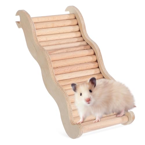 SUPVOX Hamster Kletterleiter aus Holz Platzsparend rutschfest Sicher Vielseitig für Hamster Meerschweinchen Bartagamen und Kleine Reptilien Einfache von Supvox