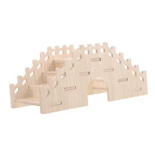 SUPVOX Hamster Kletterleiter aus Naturholz Beißfestes Kleintierspielzeug Sichere Glatte Oberfläche Vielseitige Brücke für Hamster und Rennmäuse für Käfiggestaltung und Bewegungsspiel von Supvox