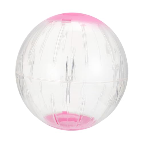 SUPVOX Hamster Laufkugel Transparent Rosa Langlebiges Pet Rolling Ball für Zwerghamster Mäuse und Kleine Nager Geeignet für Training und Unterhaltung im Kleintiergehege von Supvox