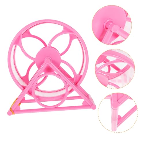 SUPVOX Hamster Laufrad Leise Geräuschloses Joggingrad für Kleine Haustiere Rotes Exercise Wheel Geräuscharmes für Käfig Zubehör Geeignet für Hamster Rennmäuse Zwerghamster von Supvox