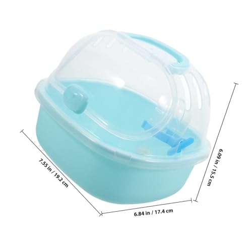 SUPVOX Hamster Transportbox Klein Tragbar Leicht mit Griff für Zwerghamster und Kleine Kleintiere Sicherer Outdoor käfig Reisebox Transparent Himmelblau SUPVOX Hamster Transportbox Klein Tragbar Leicht mit Griff für Zwerghamster und Kleine Kleintiere Sicherer Outdoor käfig Reisebox Transparent Himmelblau von Supvox