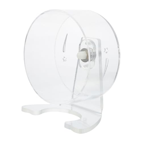SUPVOX Hamsterrad mit Ständer Transparent Langlebig Geräuscharm Laufrad für Hamster Rennmäuse Mäuse Kleintiere Gesundheitsfördernd Natürliche Bewegung von Supvox