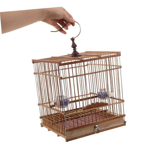 SUPVOX Handgefertigter Kleiner Vogelkäfig aus Karbonisiertem Tragbar und mit Elegantem Finish Natürlicher Lebensraum für Zebrafinken und Zosterops für Garten Balkon und Büro SUPVOX Handgefertigter Kleiner Vogelkäfig aus Karbonisiertem Tragbar und mit Elegantem Finish Natürlicher Lebensraum für Zebrafinken und Zosterops für Garten Balkon und Büro von Supvox