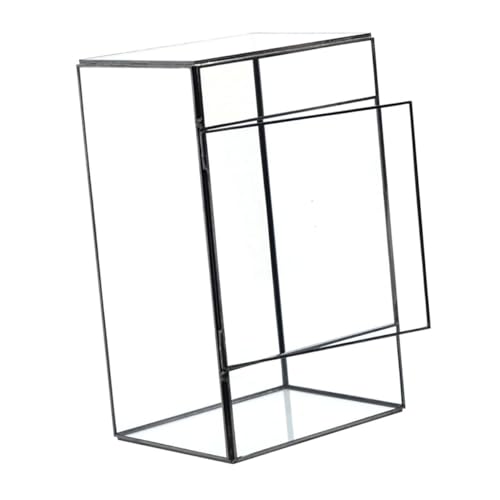 SUPVOX Handgefertigtes Geometrisches Glas Terrarium mit Metallrahmen Kompakter Mini landschafts behälter für Moos und Sukkulenten Dekorativer Pflanzenhalter für Wohnzimmer Büro und SUPVOX Handgefertigtes Geometrisches Glas Terrarium mit Metallrahmen Kompakter Mini landschafts behälter für Moos und Sukkulenten Dekorativer Pflanzenhalter für Wohnzimmer Büro und von Supvox