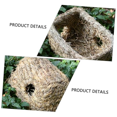 SUPVOX Handgewebtes Kleines Haustierhaus aus Stroh Sicheres Doppellöchriges Nest für Schlaf und Spiel Komfortables Katzenbett für Indoor Kaninchen und Kleine Haustiere SUPVOX Handgewebtes Kleines Haustierhaus aus Stroh Sicheres Doppellöchriges Nest für Schlaf und Spiel Komfortables Katzenbett für Indoor Kaninchen und Kleine Haustiere von Supvox