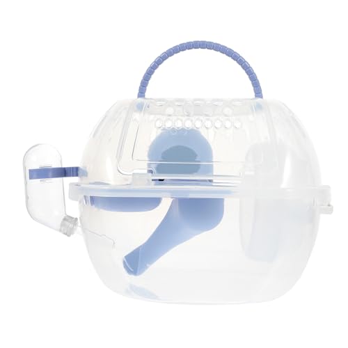 SUPVOX Handlicher Kleintierkäfig mit Transparentem Design Atmungsaktiv und Tragbar Geeignet für Hamster Rennmäuse Meerschweinchen und Igel Inklusive Praktischem Tragegriff für Reisen und von Supvox