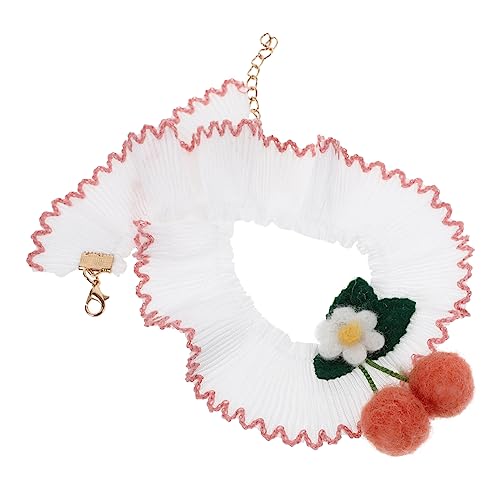 SUPVOX Pet Hochzeit Mit Spitzendekor Verstellbar Für Und Kleine Hunde Für Outdoor-aktivitäten Und Festliche Anlässe Mit Kirschblütenmuster von Supvox