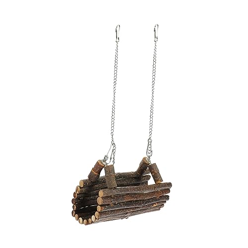 SUPVOX Hölzerne Hamster Hängeschaukel mit Tunnel Design Lustige Kleintier Schaukel für Meerschweinchen Ratten Rennmäuse Sicheres Geruchsfreies Zubehör für Käfige Langlebig und SUPVOX Hölzerne Hamster Hängeschaukel mit Tunnel Design Lustige Kleintier Schaukel für Meerschweinchen Ratten Rennmäuse Sicheres Geruchsfreies Zubehör für Käfige Langlebig und von Supvox