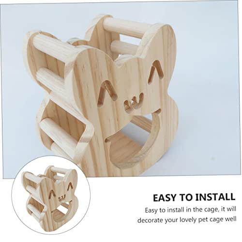SUPVOX Holz Futterspender für Kaninchen und Meerschweinchen Abnehmbarer Heuraufe Halter Kleines Futterregal für Kleintiere Platzsparend Hygienisch Einfach zu Montieren Geeignet für von Supvox