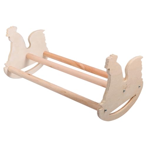 SUPVOX Holz Hühnerform Sitzstange Vogel Naturholz Stand für Haustiervögel Multifunktional als Hühner Pergament und Papageien Kratzbaum Sicherer Kauspielplatz für Gesunde Nägel und von Supvox