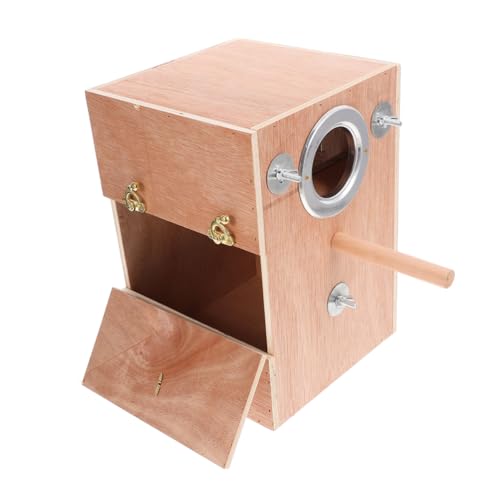 Supvox Holzernes Nistkasten Für Wellensittiche Mit Sitzstange Brutkasten Für Papageien Und Andere Vogelarten Zuchtnest Für Unzertrennliche Und Nymphensittiche Vogelhaus Mit von Supvox