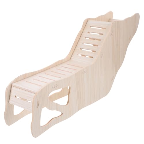 SUPVOX Holz kletterleiter für Hamster und Meerschweinchen Großes Multifunktionales Sichere Glatte Oberfläche Langlebige Hamsterleiter als Versteck und Kletterspaß im Kleintierkäfig von Supvox