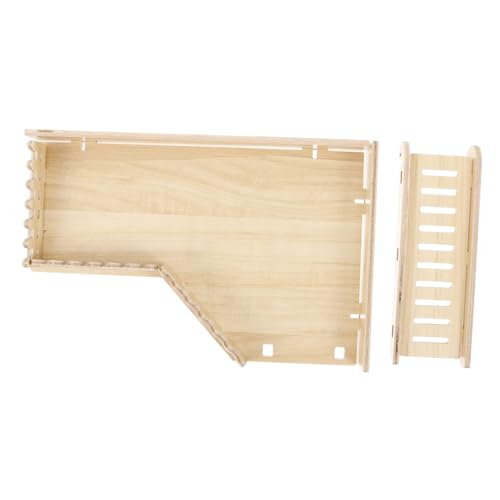 SUPVOX Holzleiter Plattform für Nager Kletterspielzeug und Ruhefläche aus Massivem Holz für Hamster Chinchillas und Ratten zur Käfigmodifikation für Einen Gesunden Lebensraum SUPVOX Holzleiter Plattform für Nager Kletterspielzeug und Ruhefläche aus Massivem Holz für Hamster Chinchillas und Ratten zur Käfigmodifikation für Einen Gesunden Lebensraum von Supvox