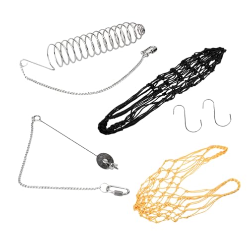 SUPVOX Hühner Futternetz mit Gemüsehalter und Spieß Hängender Futternetzbeutel für Hühner Vögel und Geflügel Sicherer Futterkorb für Obst und Snacks Vielseitiges Futterspielzeug für von Supvox