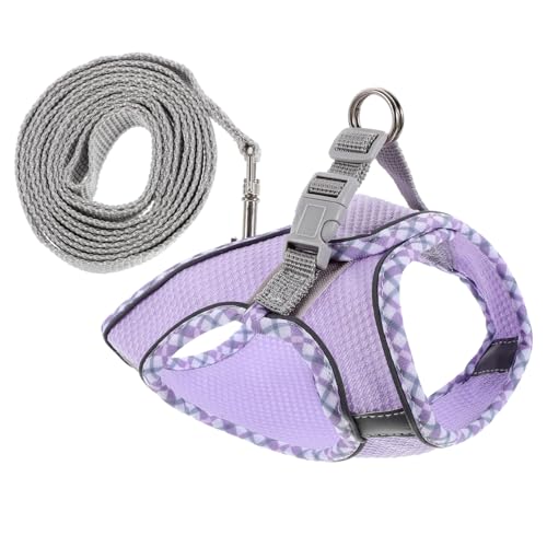 SUPVOX Hundegeschirr Set Xs Verstellbares Brustgeschirr für Kleine Hunde mit Atmungsaktivem Bequemem Material und Leine Trendiges Hundegeschirr für und Training von Supvox
