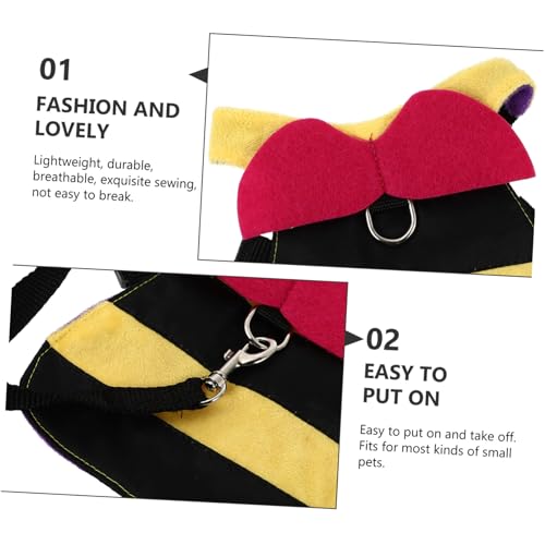 SUPVOX Kaninchen Geschirr Klein mit Leine Atmungsaktive Sommerweste für Haustiere Verstellbares Brustgeschirr für Kaninchen und Katzen Komfortabel und Langlebig für Indoor und Outdoor von Supvox