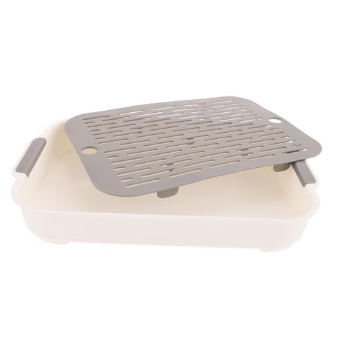 SUPVOX Kaninchen Toilette aus Hochwertigem rutschfeste Gitterstruktur mit Urinablauf Leicht zu Reinigen Geeignet für Meerschweinchen und Kleine Haustiere für Wohn und Gartenbereich von Supvox