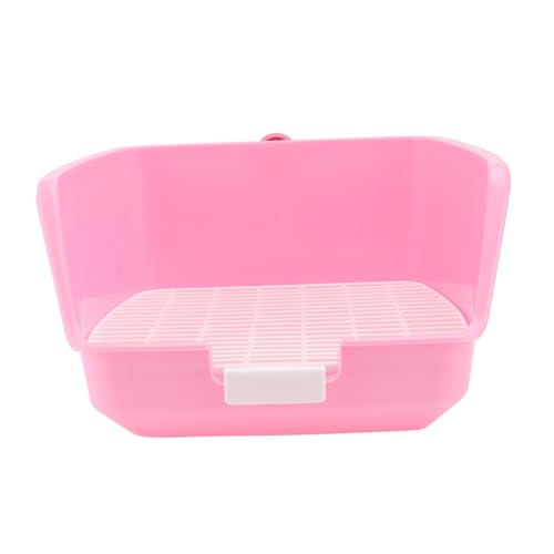 SUPVOX Kaninchen Toilette mit Rutschfester Sicherung Leicht zu Reinigen Geeignet für Kleine Haustiere Wie Kaninchen Meerschweinchen und Nagetiere Praktisches Käfigzubehör von Supvox