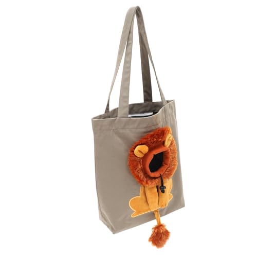 SUPVOX Katzen Tragetasche aus Stabilem Canvas mit Löwenmotiv Atmungsaktiv für Kleine Haustiere Schultertasche zum Sicheren und Komfortablen Transport bei Outdoor Aktivitäten SUPVOX Katzen Tragetasche aus Stabilem Canvas mit Löwenmotiv Atmungsaktiv für Kleine Haustiere Schultertasche zum Sicheren und Komfortablen Transport bei Outdoor Aktivitäten von Supvox