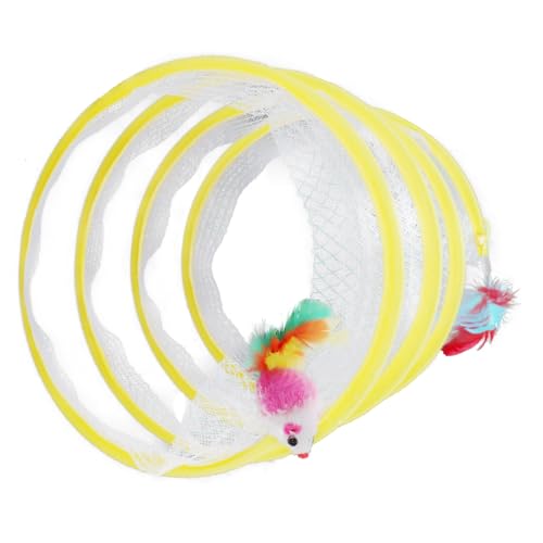 SUPVOX Katzentunnel für Wohnungskatzen Interaktiver Indoor Kratz Spieltunnel mit Federmaus Fördert Bewegung und Beschäftigung für Kleine Katzen und Kätzchen SUPVOX Katzentunnel für Wohnungskatzen Interaktiver Indoor Kratz Spieltunnel mit Federmaus Fördert Bewegung und Beschäftigung für Kleine Katzen und Kätzchen von Supvox