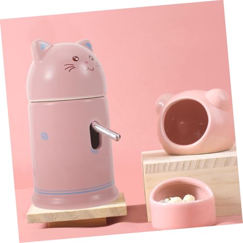 SUPVOX Keramik Hamster Trinkflasche Halterung mit Stabilem Sockel Niedlich für Hamster Igel Kleine Haustiere Leicht zu Reinigen Komfortable Trinkposition als für Kaninchen und Kleintiere von Supvox