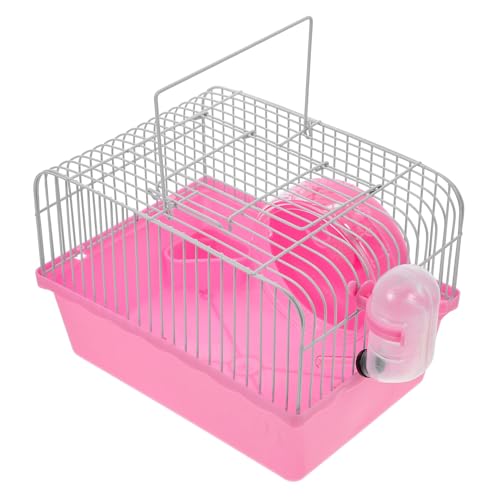 SUPVOX Kleintier Tragetasche für Hamster und Zwerghamster Tragbarer Käfig mit Wasserflaschenhalter für Outdoor und Tiertransport aus Sanftem Material Komfortabel und Funktional von Supvox