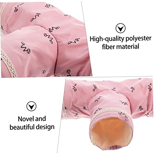 SUPVOX Kreativer Hamster Tunnel mit DREI Ausgängen Langlebiges Spielhaus für Meerschweinchen Zwerghamster und Chinchillas Sicherer Schlaf und Spielplatz in Rosa Haustierversteck und SUPVOX Kreativer Hamster Tunnel mit DREI Ausgängen Langlebiges Spielhaus für Meerschweinchen Zwerghamster und Chinchillas Sicherer Schlaf und Spielplatz in Rosa Haustierversteck und von Supvox