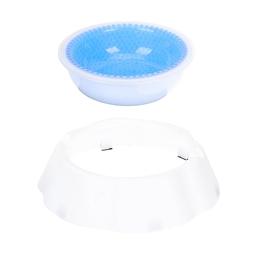 SUPVOX Kühlender Haustierfutternapf Multifunktionale Wasserschale für Hunde und Katzen Spritzsicher Einfach zu Reinigen für Heiße Sommertage von Supvox