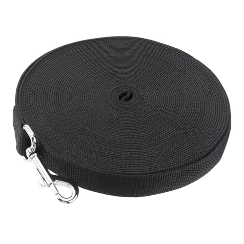 SUPVOX Lange Hundeleine aus Robustem Material mit Verstellbare Trainingsleine für Welpen und Hunde Komfortabler Griff mit Schnellverschluss Langlebig und Reißfest Schwarz von Supvox