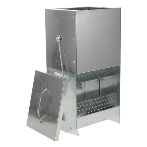 SUPVOX Metall-futternapf mit Doppelseitigen Haken für Kaninchen und Kleine Tiere Wetterfester Heuraufe Futterspender mit Magnetischem Deckel Vielseitig für Käfige und Außenbereiche von Supvox