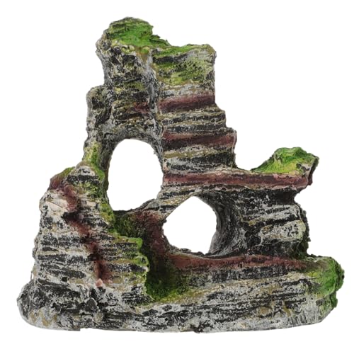 SUPVOX Mini Aquarium Felsen Dekoration aus Stabilem Harz Naturnahe Landschaftsfigur als Fischversteck Kompakte Passend für Kleine und Mittlere Aquarien Robust und Detailreich Gestaltet von Supvox